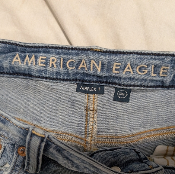 American Eagle Outfitters Men's‎ Blue Distressed Airflex + Jeans Size 29x30 - Picture 5 of 6